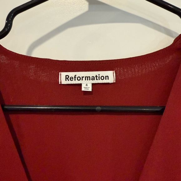 NWT Reformation Brogan Long Sleeve Button Front Midi Dress - Picture 3 of 6